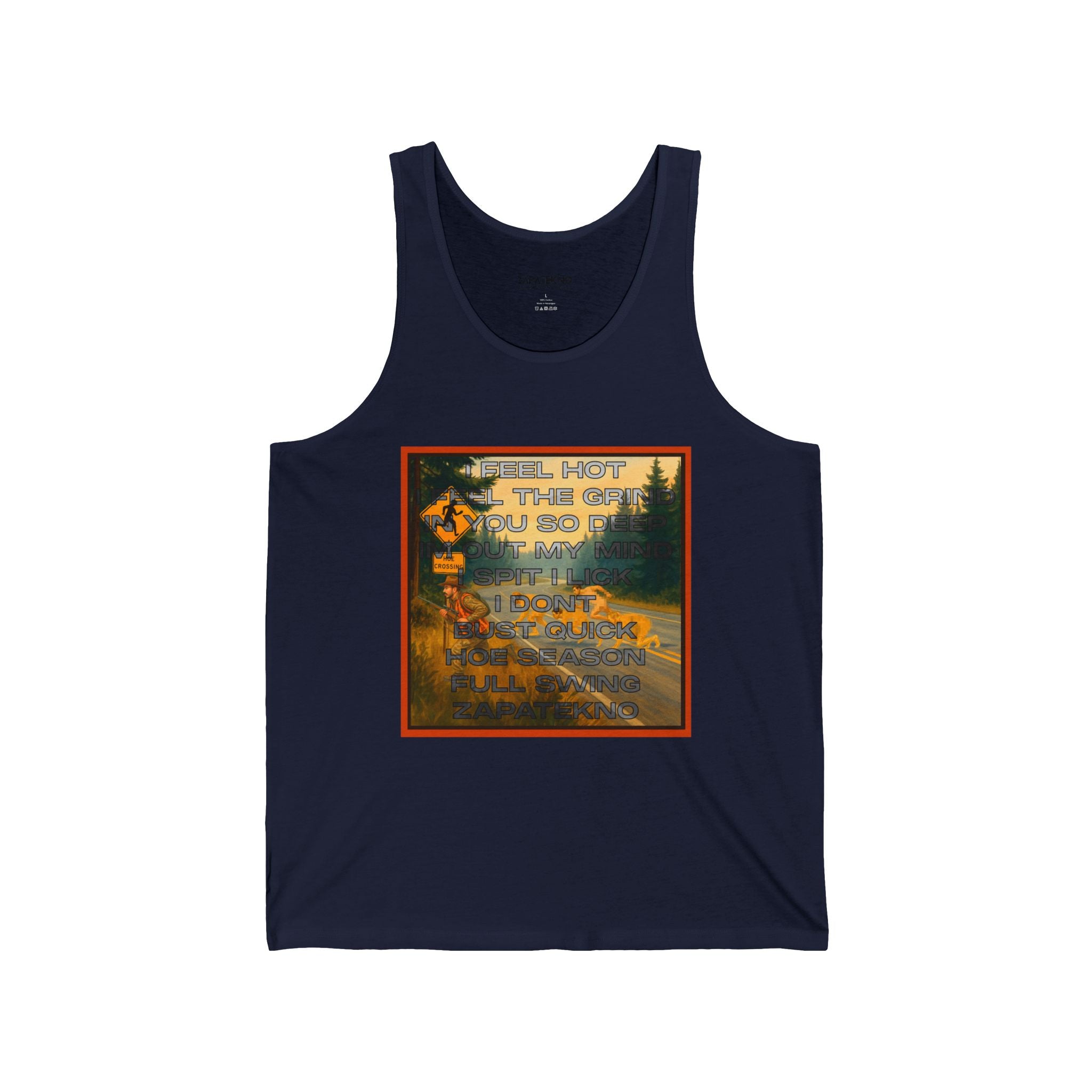ZAPATEKNO Hoe Season Tank | Vintage Hunting Sunset Graphic