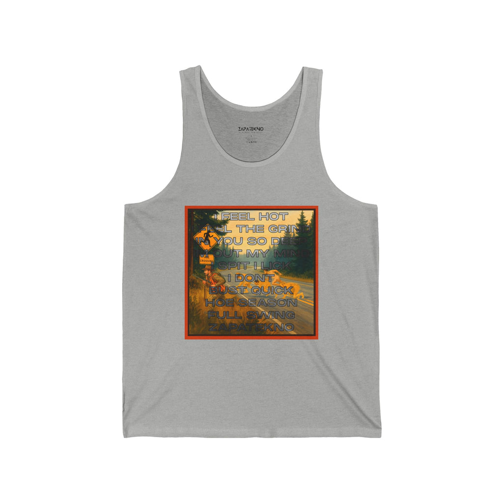 ZAPATEKNO Hoe Season Tank | Vintage Hunting Sunset Graphic
