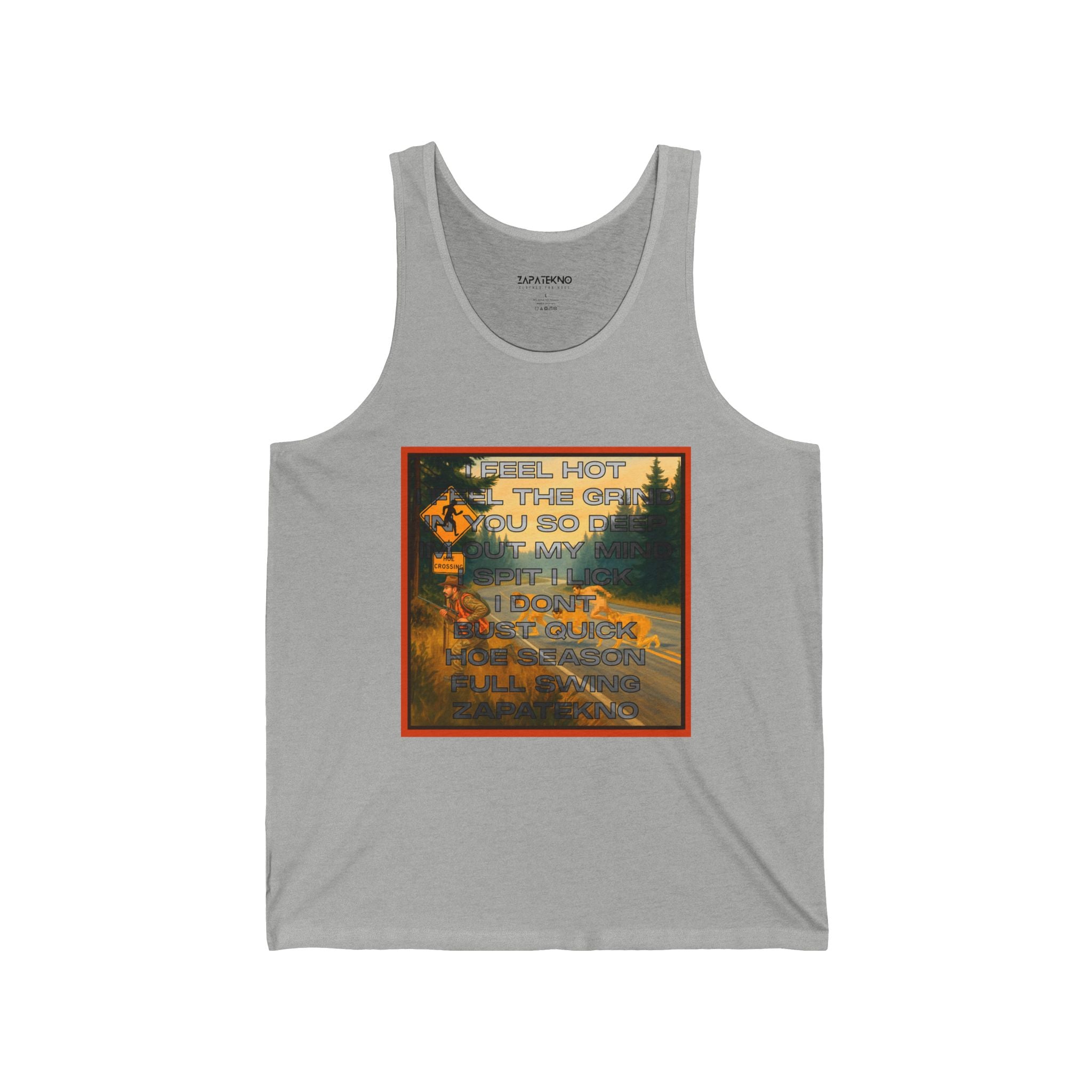 ZAPATEKNO Hoe Season Tank | Vintage Hunting Sunset Graphic