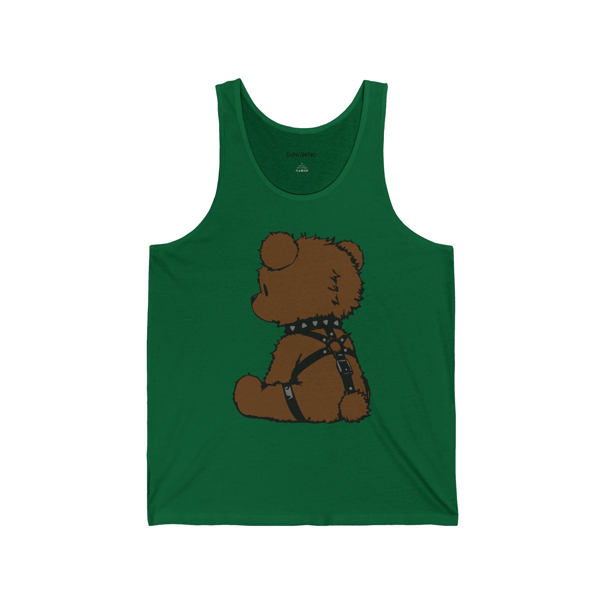 ZAPATEKNO Bearback Tank Top | Naughty Leather Teddy Graphic Unisex Jersey Tank