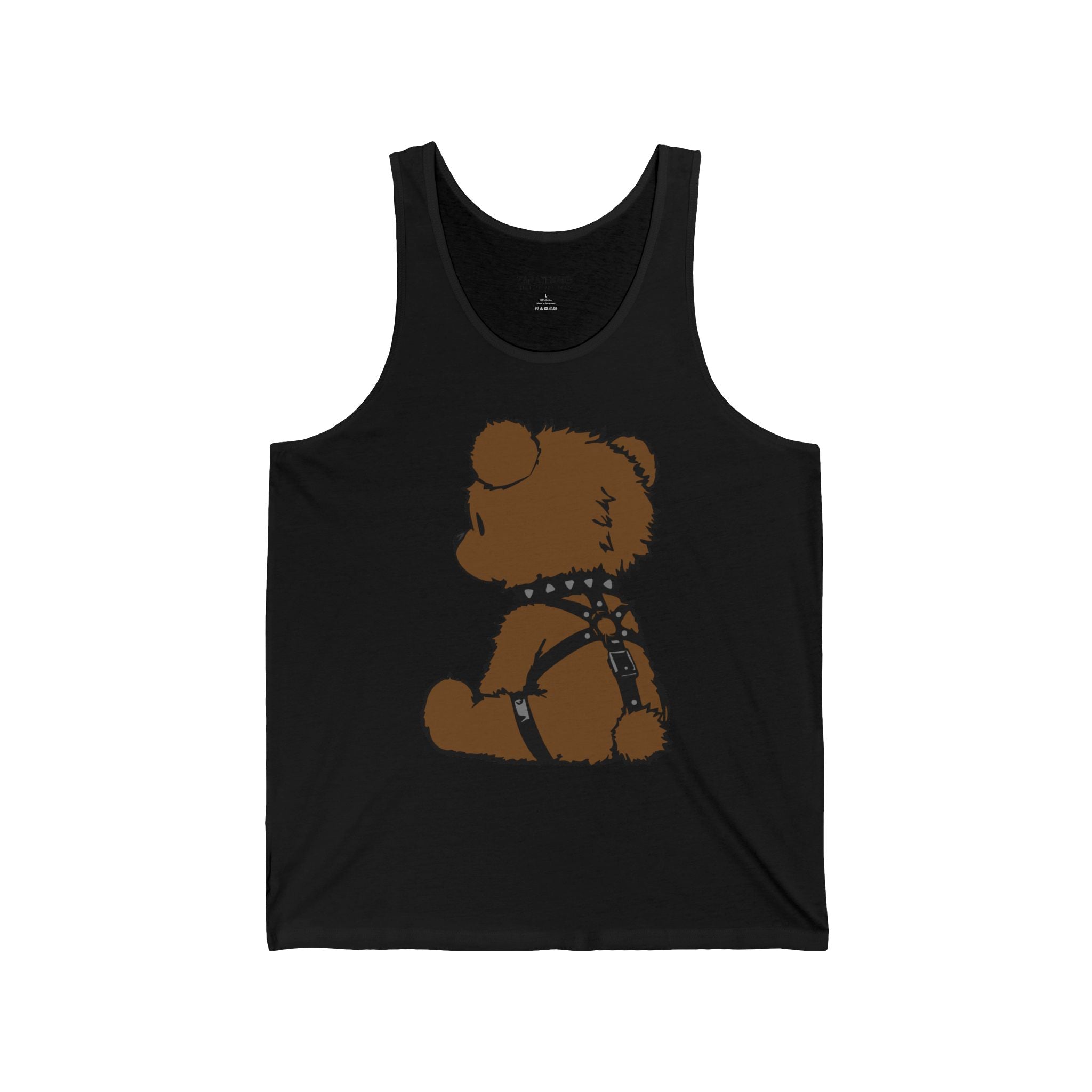 ZAPATEKNO Bearback Tank Top | Naughty Leather Teddy Graphic Unisex Jersey Tank