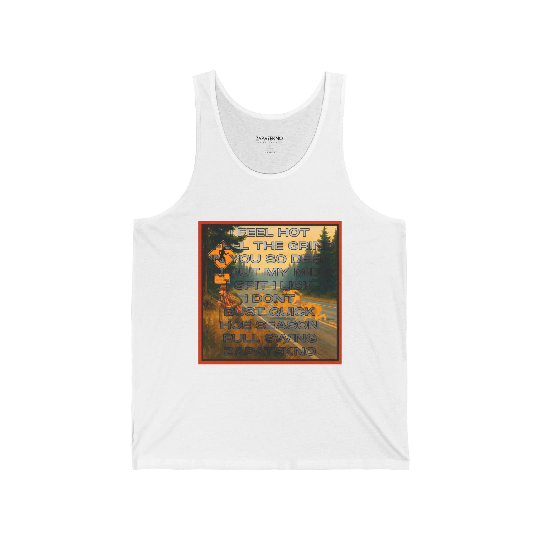 ZAPATEKNO Hoe Season Tank | Vintage Hunting Sunset Graphic