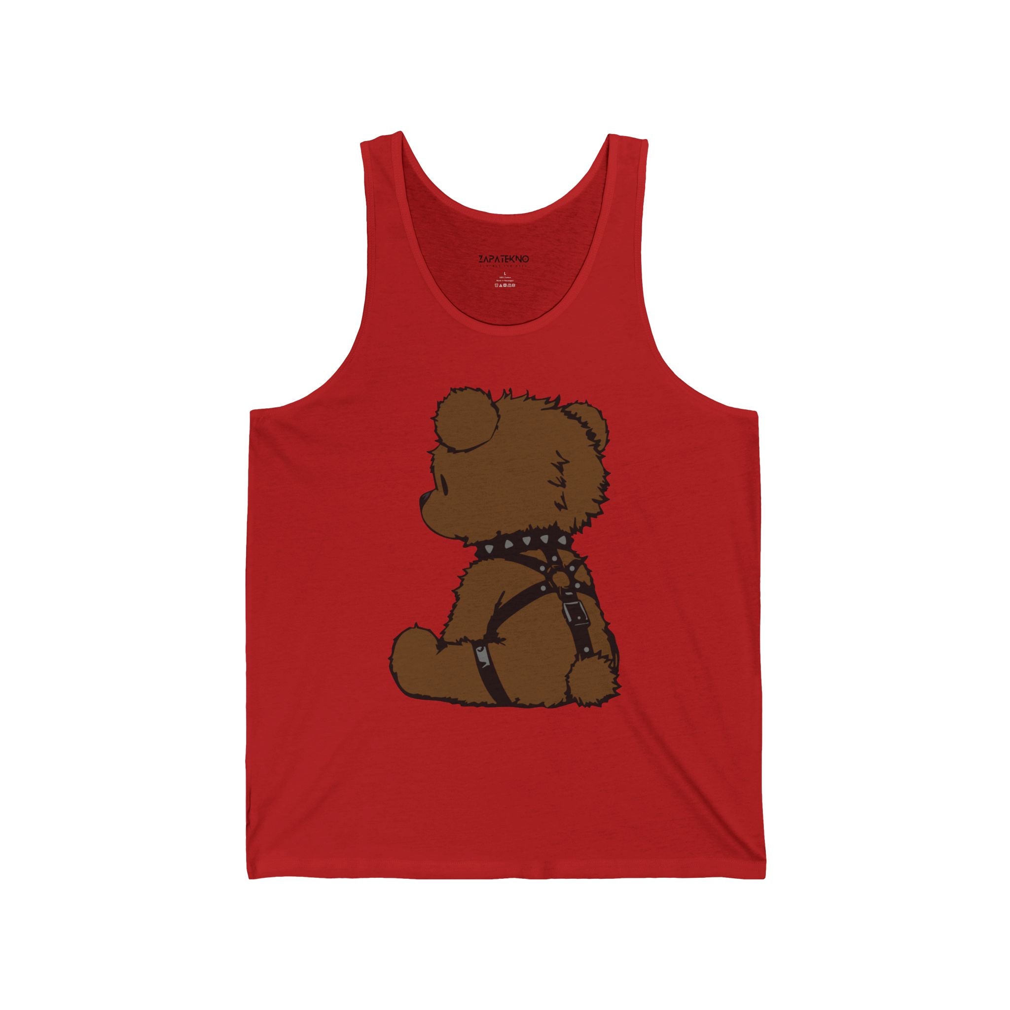 ZAPATEKNO Bearback Tank Top | Naughty Leather Teddy Graphic Unisex Jersey Tank