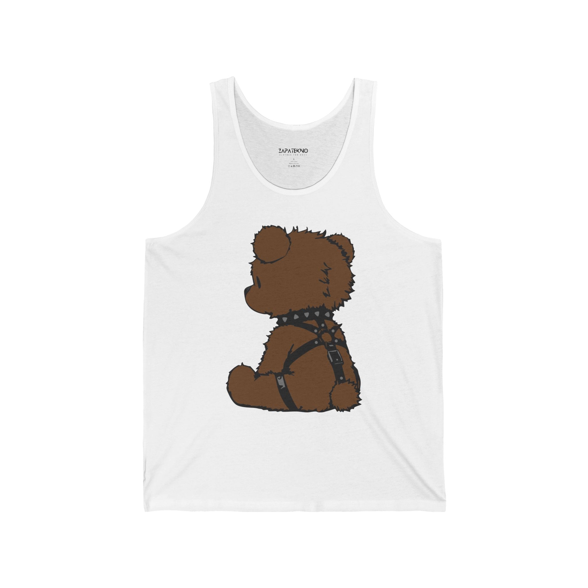 ZAPATEKNO Bearback Tank Top | Naughty Leather Teddy Graphic Unisex Jersey Tank