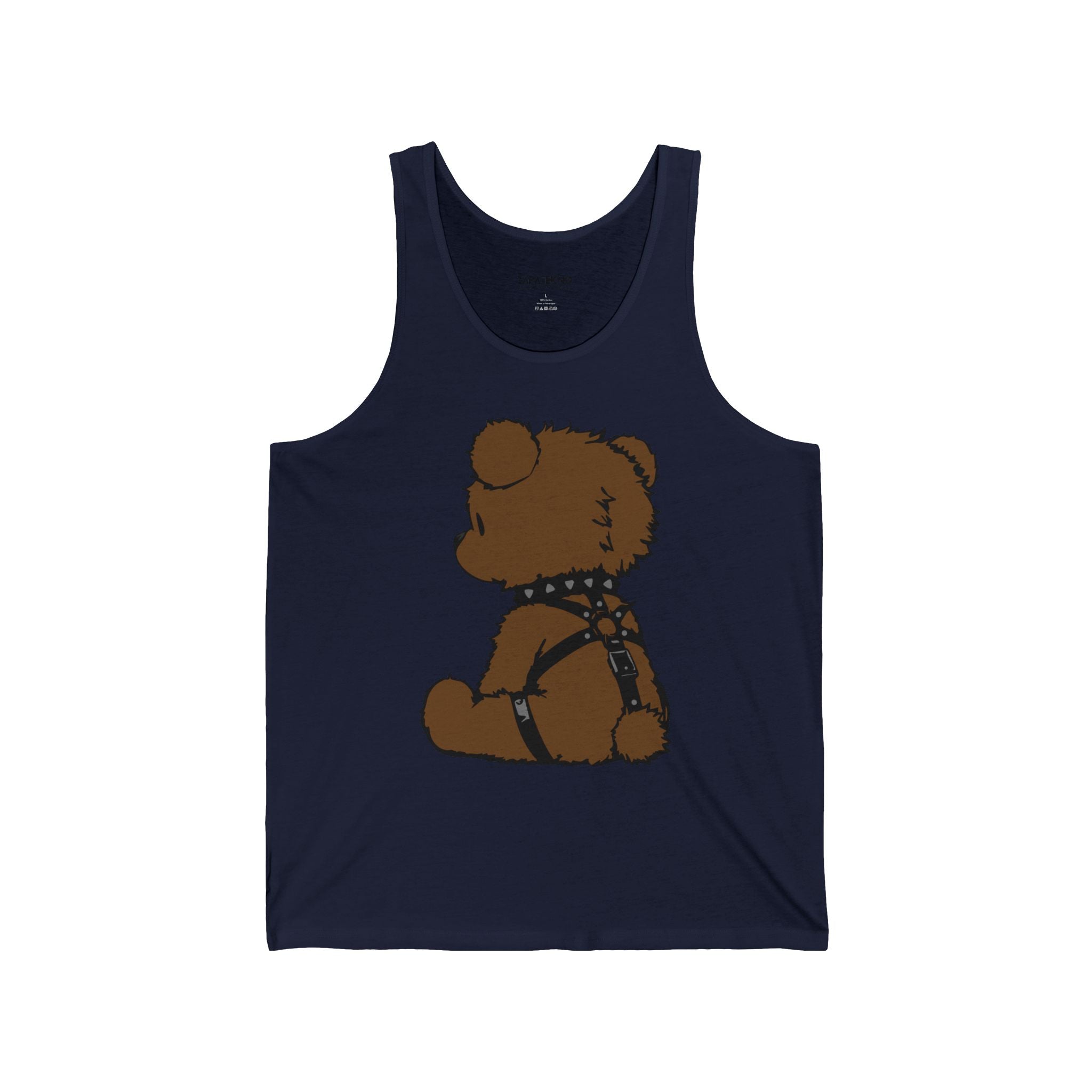 ZAPATEKNO Bearback Tank Top | Naughty Leather Teddy Graphic Unisex Jersey Tank