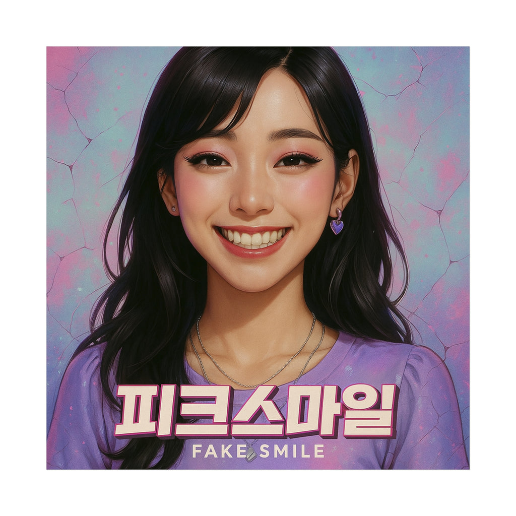 NADAHO - Fake Smile Album Art Satin Poster | K-Pop & Aesthetic Wall Decor