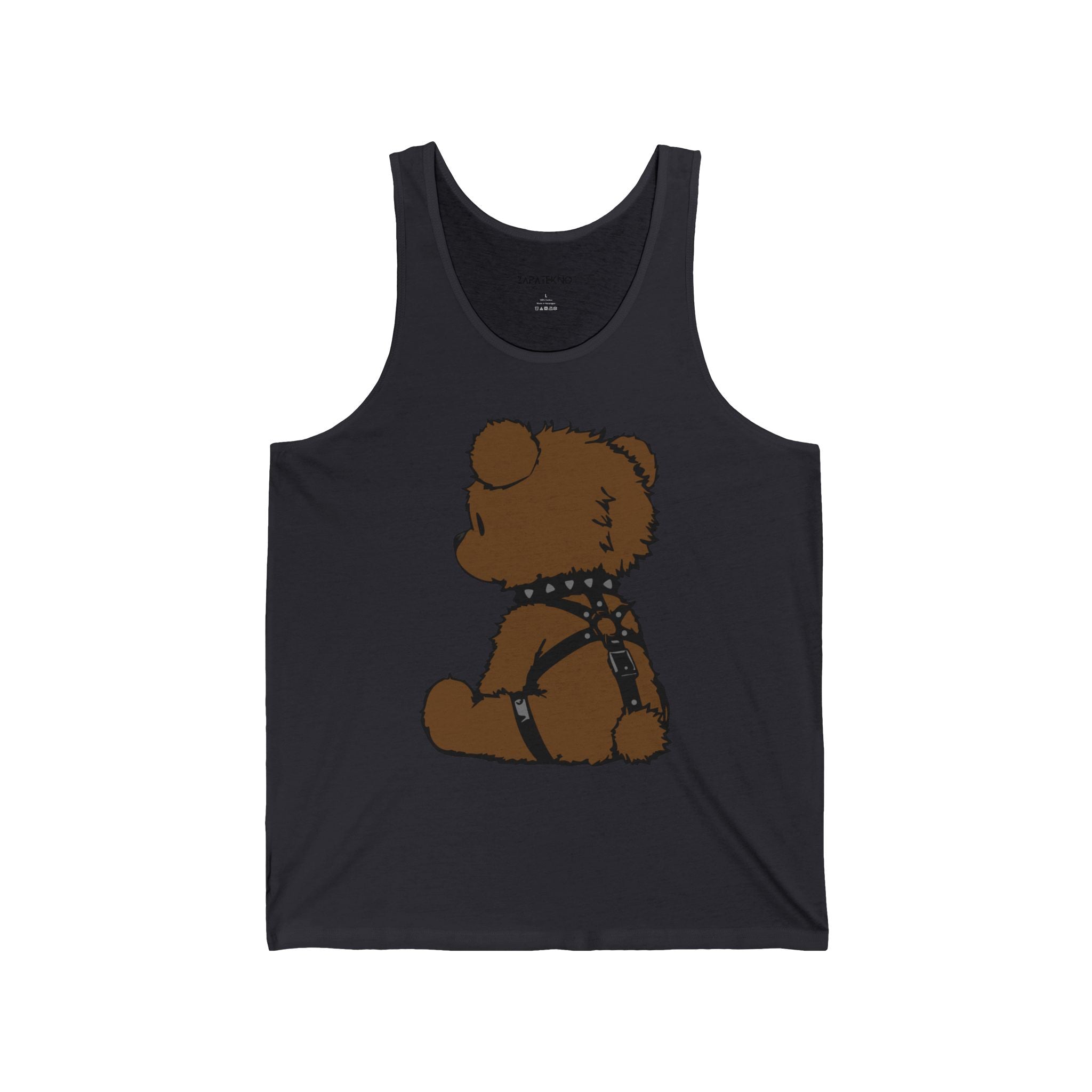 ZAPATEKNO Bearback Tank Top | Naughty Leather Teddy Graphic Unisex Jersey Tank