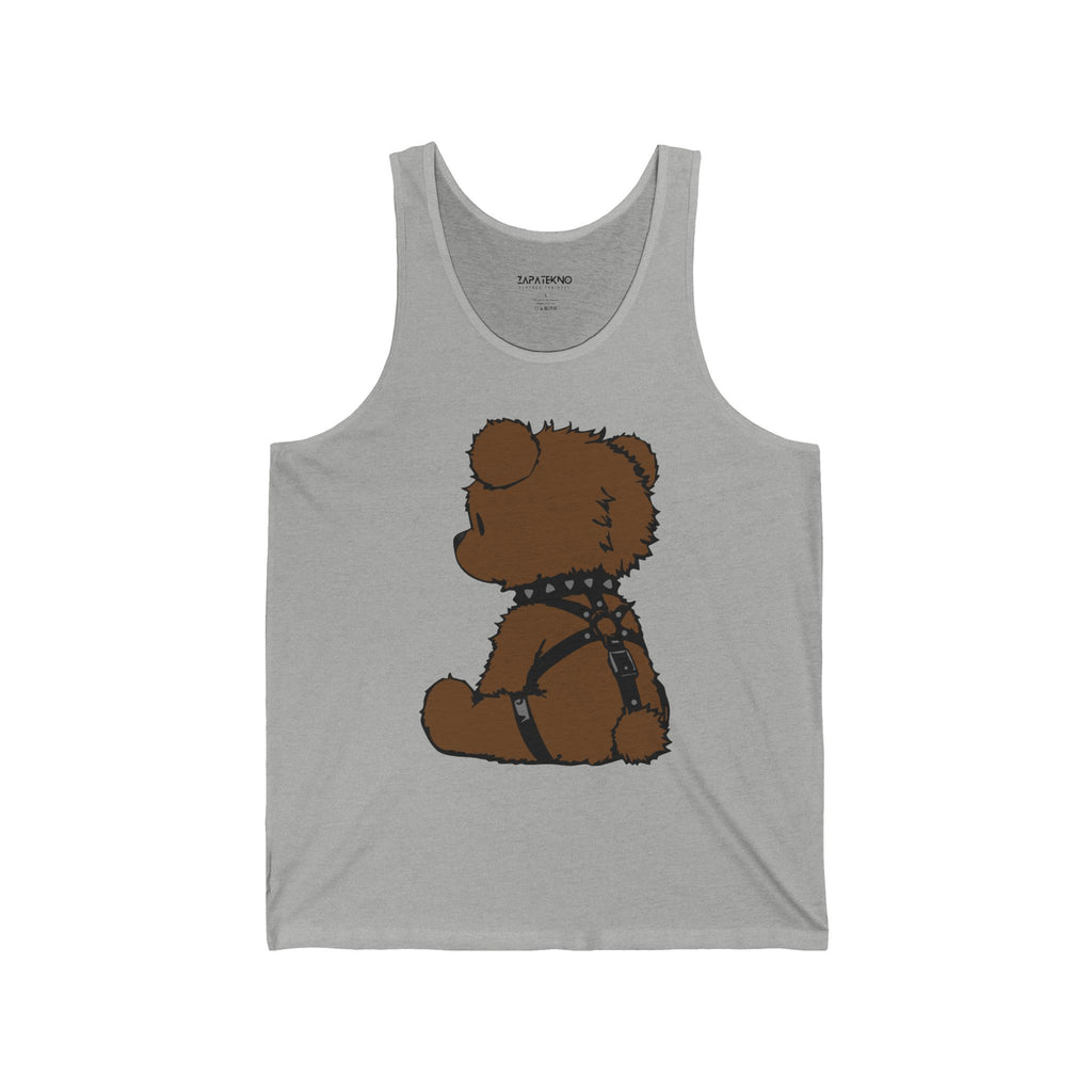 ZAPATEKNO Bearback Tank Top | Naughty Leather Teddy Graphic Unisex Jersey Tank