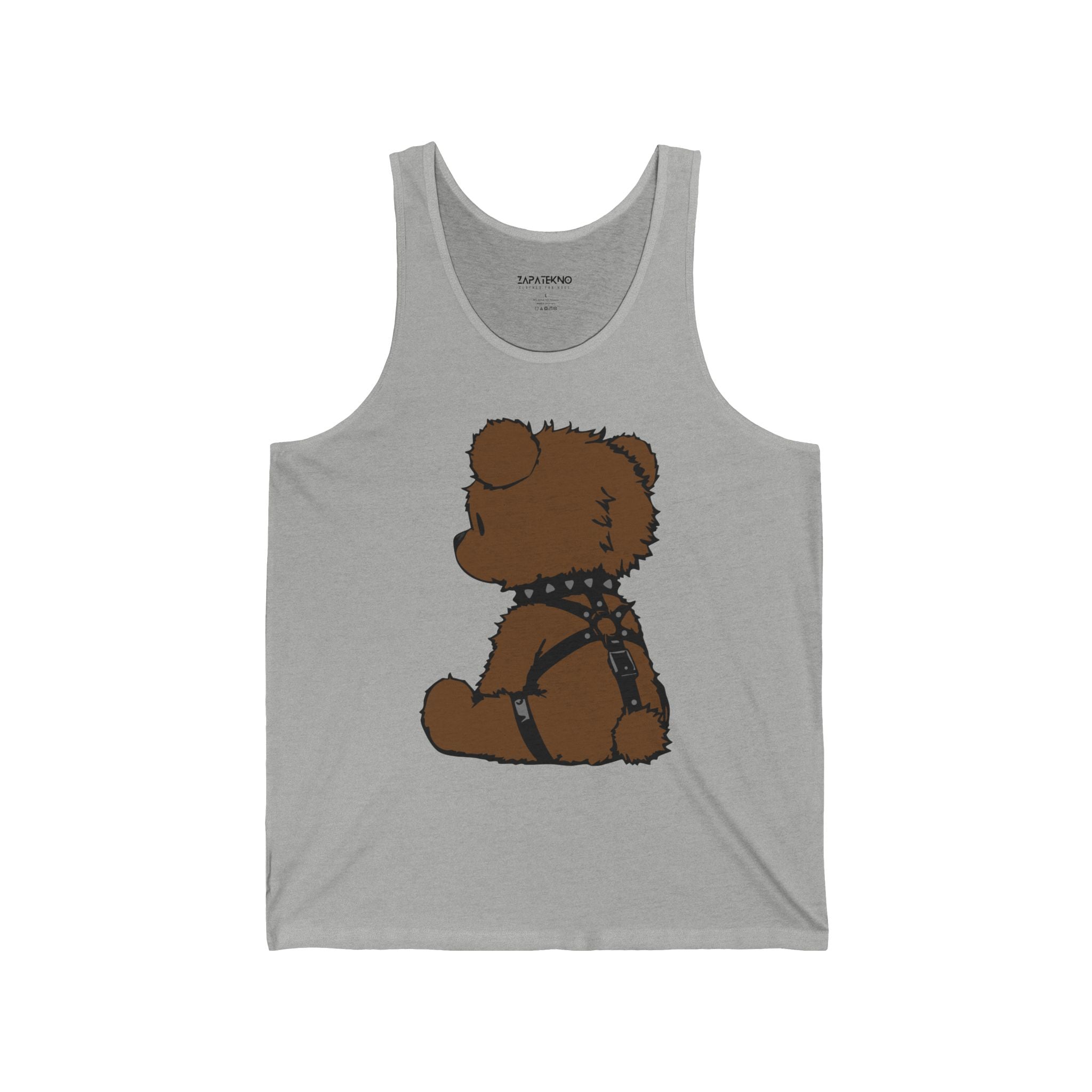 ZAPATEKNO Bearback Tank Top | Naughty Leather Teddy Graphic Unisex Jersey Tank