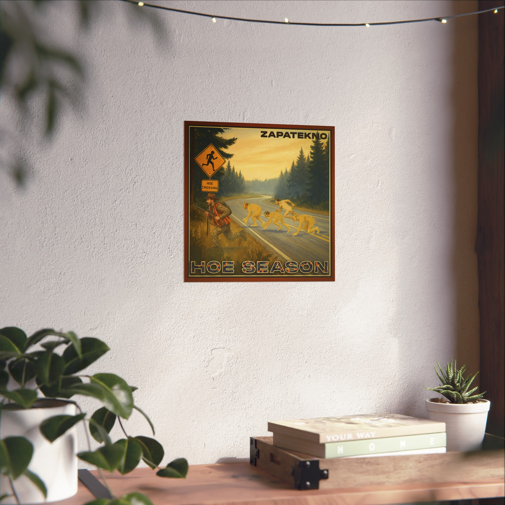 ZAPATEKNO - Hoe Season Album Art Satin Poster | Ironic Music Wall Decor