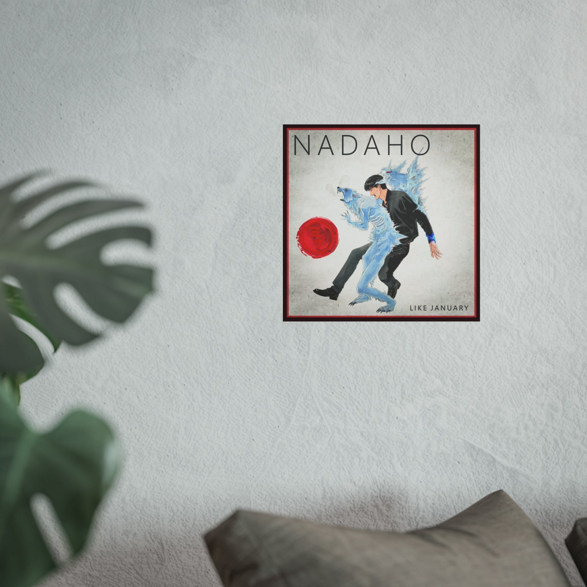 NADAHO - Like January Album Art Satin Poster | Dark Anime & Manga Wall Art