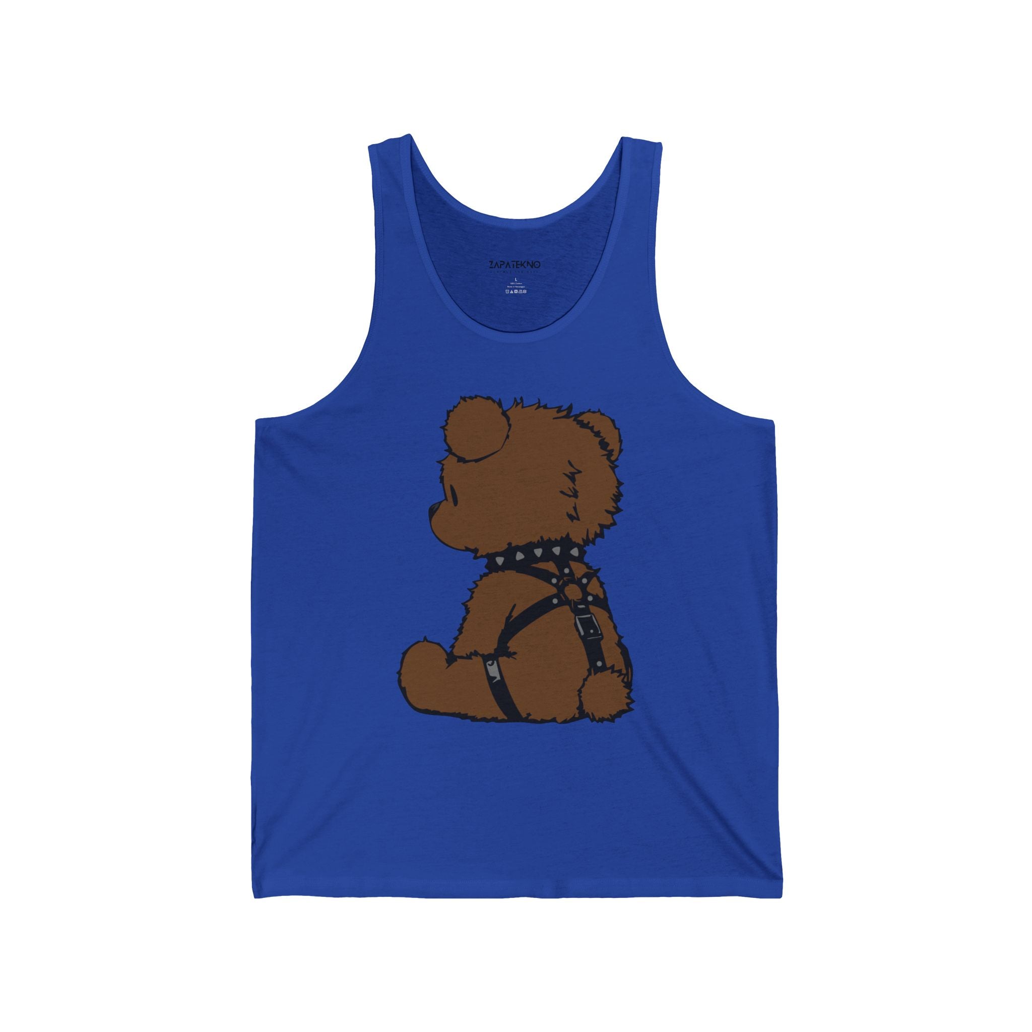 ZAPATEKNO Bearback Tank Top | Naughty Leather Teddy Graphic Unisex Jersey Tank