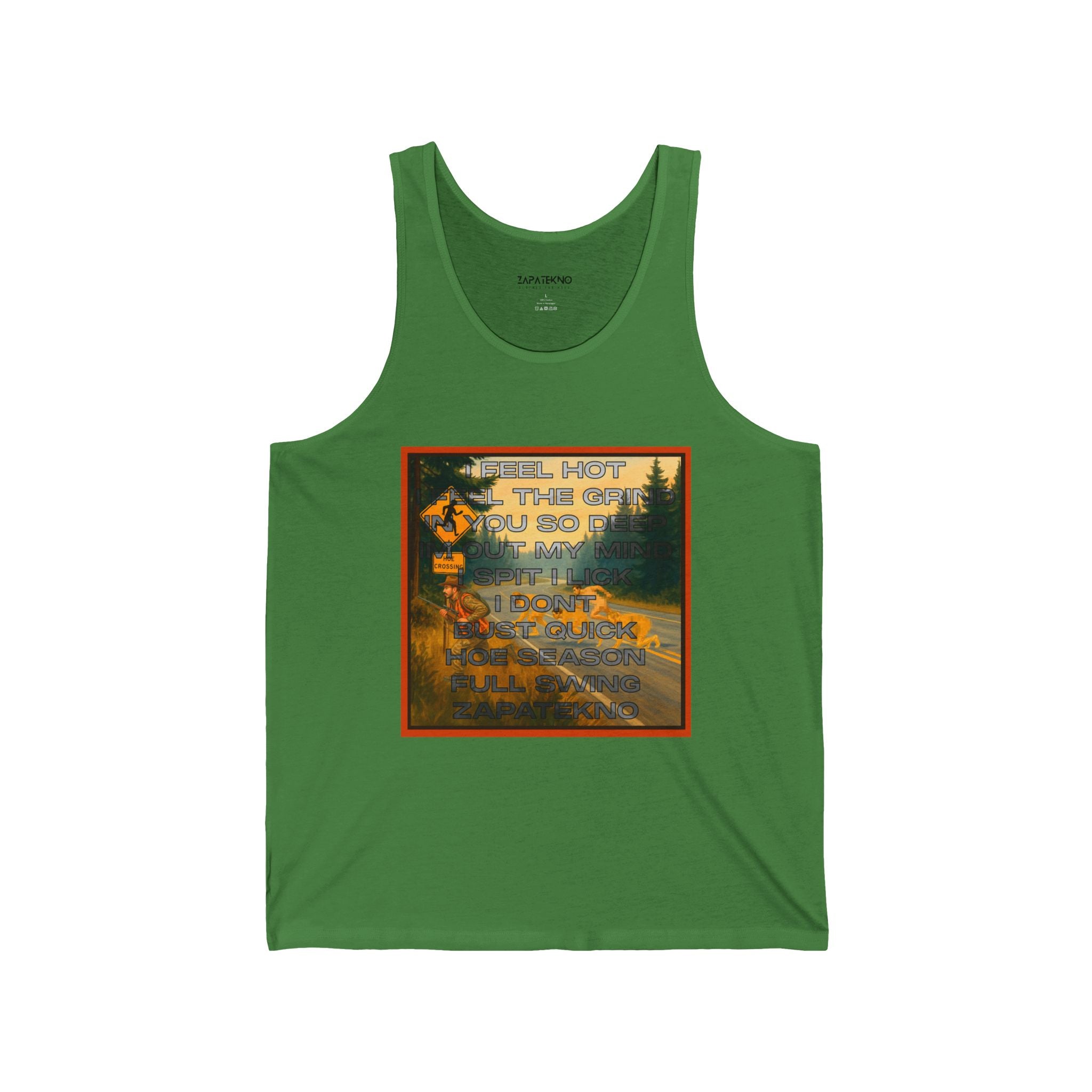 ZAPATEKNO Hoe Season Tank | Vintage Hunting Sunset Graphic