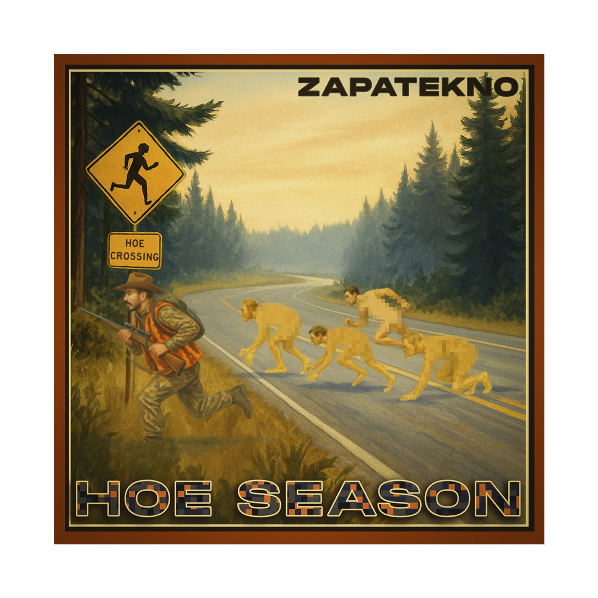 ZAPATEKNO - Hoe Season Album Art Satin Poster | Ironic Music Wall Decor