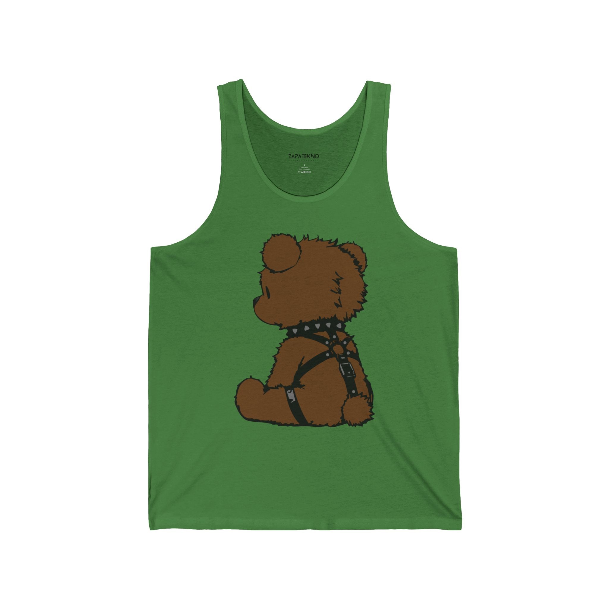 ZAPATEKNO Bearback Tank Top | Naughty Leather Teddy Graphic Unisex Jersey Tank
